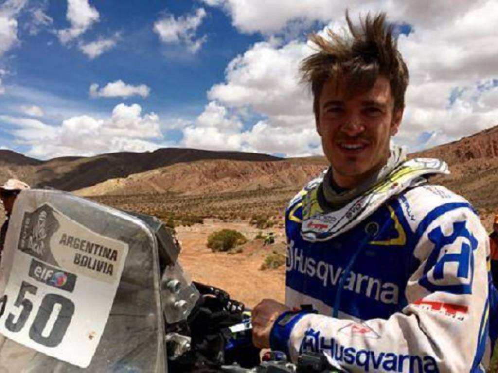 jacopo cerutti in moto dakar