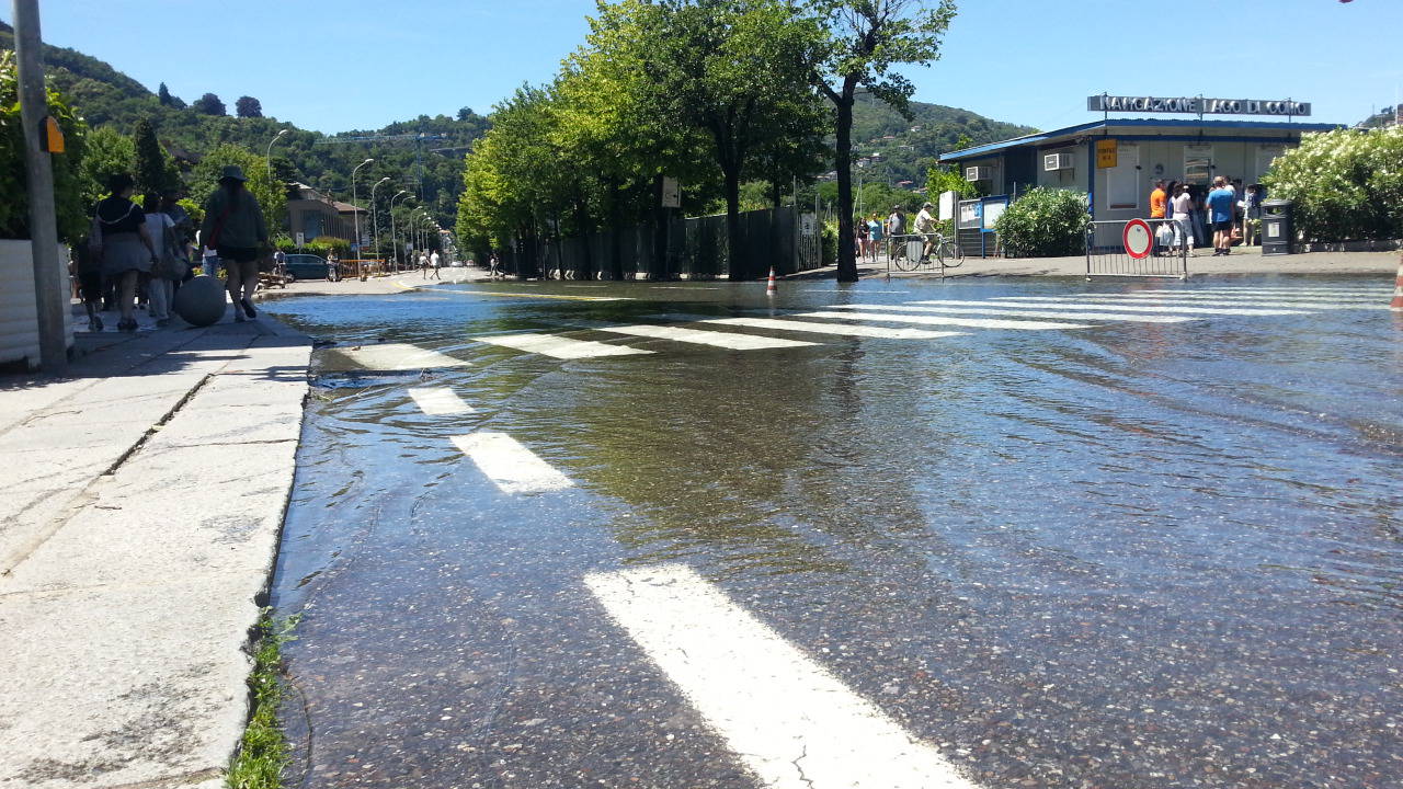 esondazone lago quasi finita a como