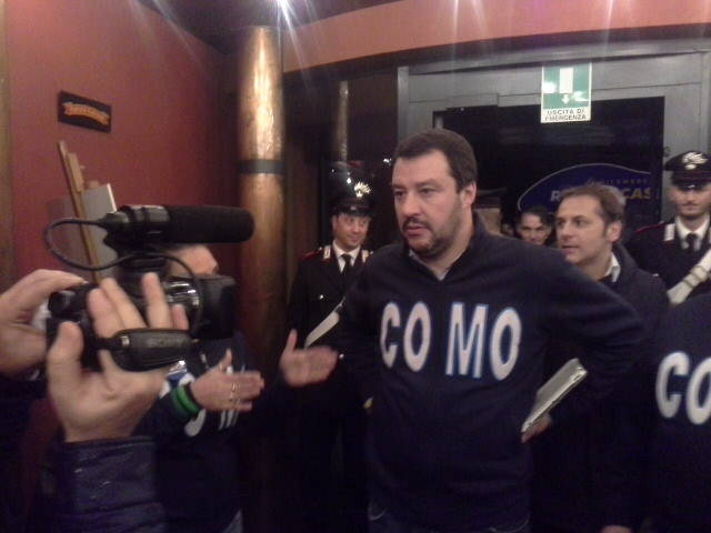 Matteo Salvini al Birrificio di Camerlata