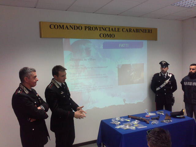 I carabinieri di Cantù fermano due bande di rapinatori