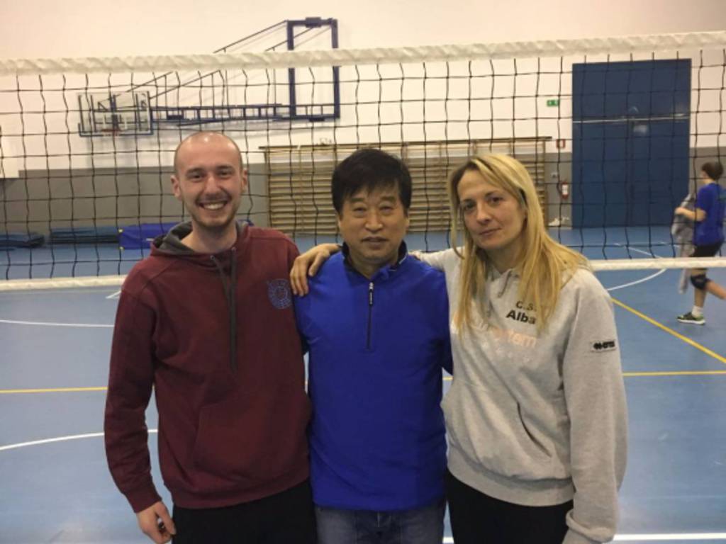 visita albesevolley papà mina kim