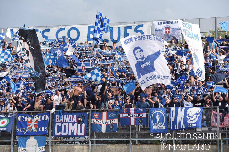 La festa dei tifosi del Como per la Coppa Borgonovo