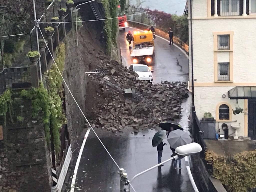 crollo muro sulla regina ad argegno