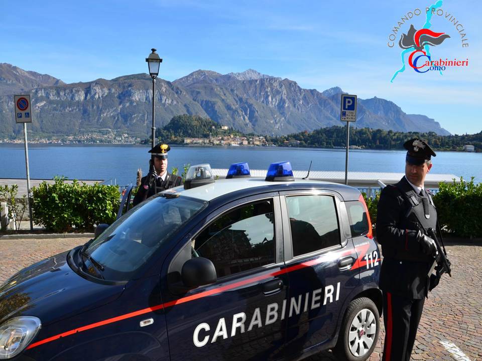 carabinieri di menaggio posto di blocco sul lago