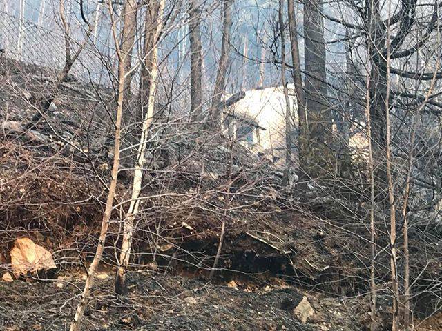 La devastazione del fuoco in alto lago; tutto in fumo