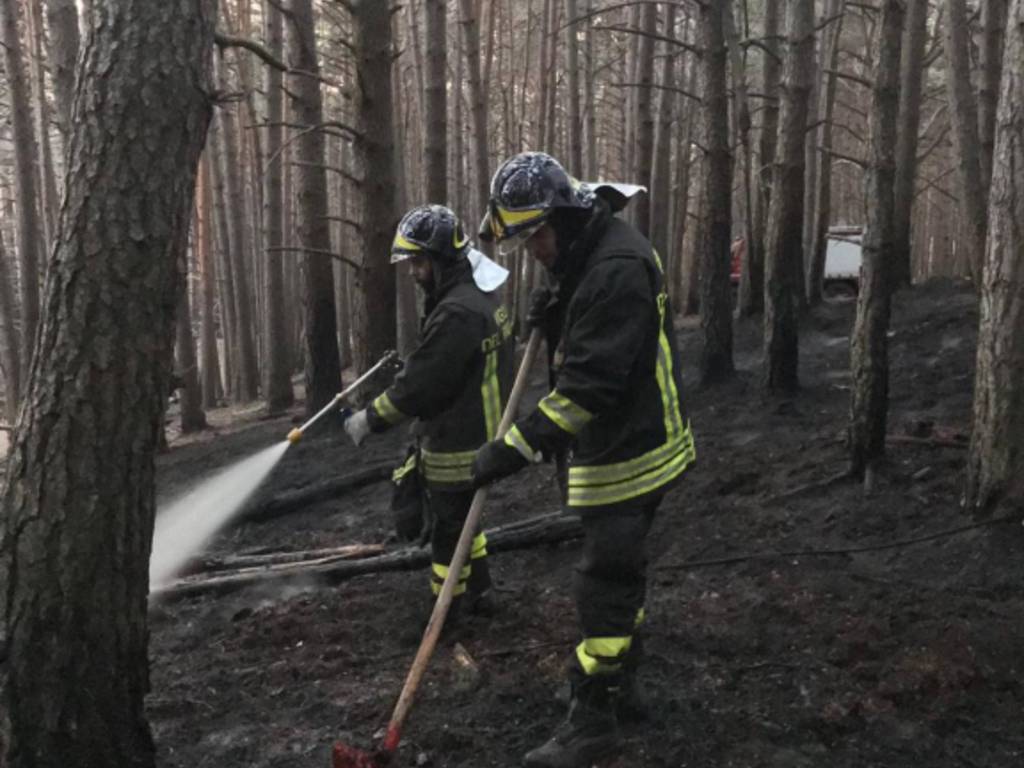 pompieri di nuovo in azione zona sorico per incendio del bosco