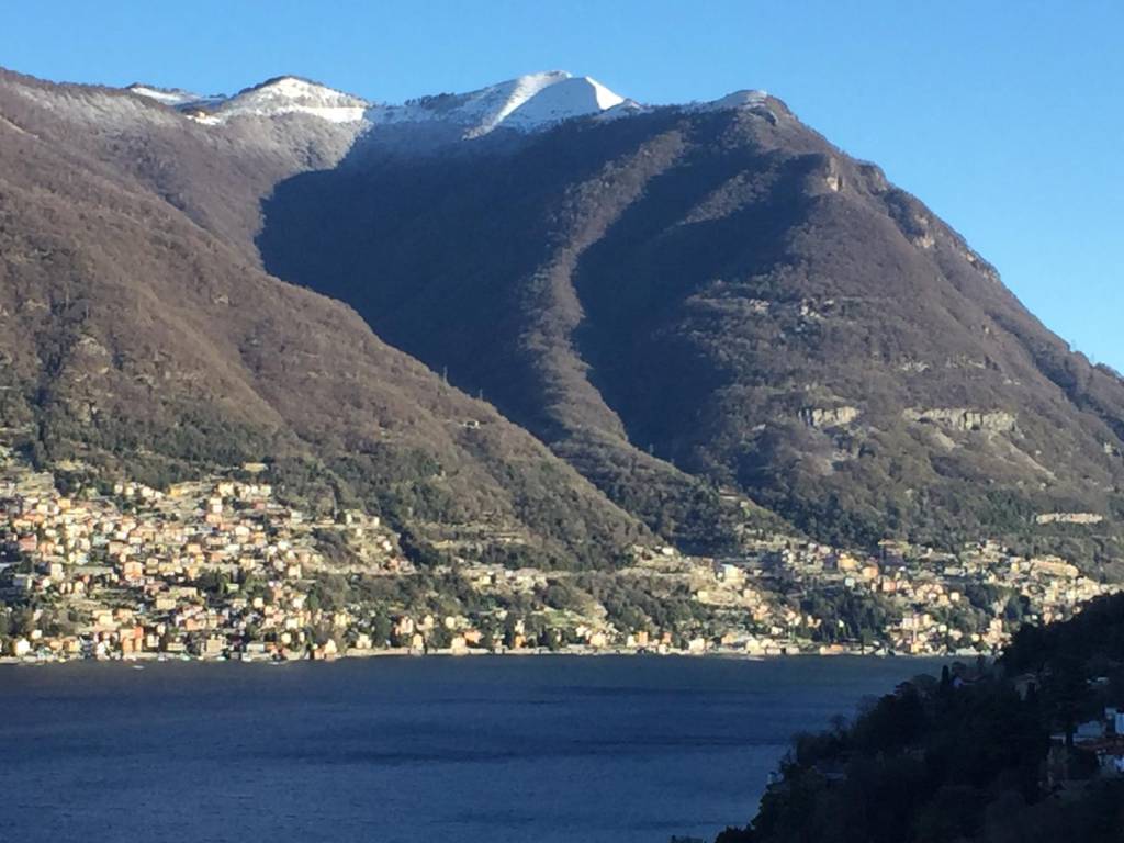 cielo sereno como lago ed alberi in fiore ottime per il meteo