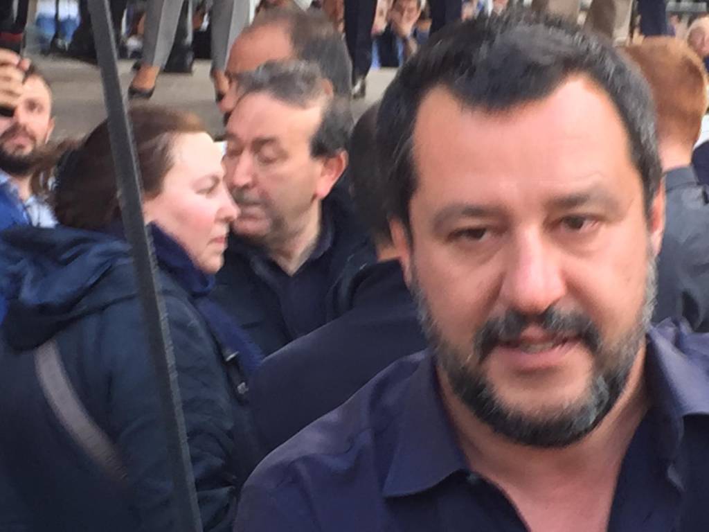 La visita a Como del Miniustro dell'Interno Matteo Salvini