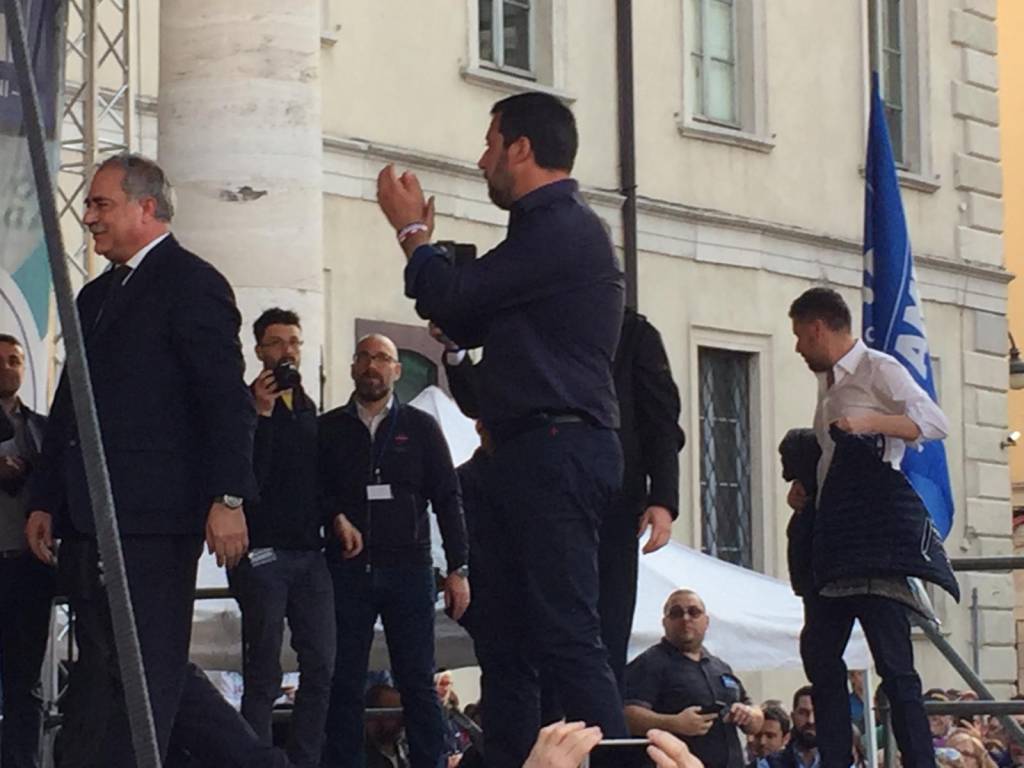La visita a Como del Miniustro dell'Interno Matteo Salvini