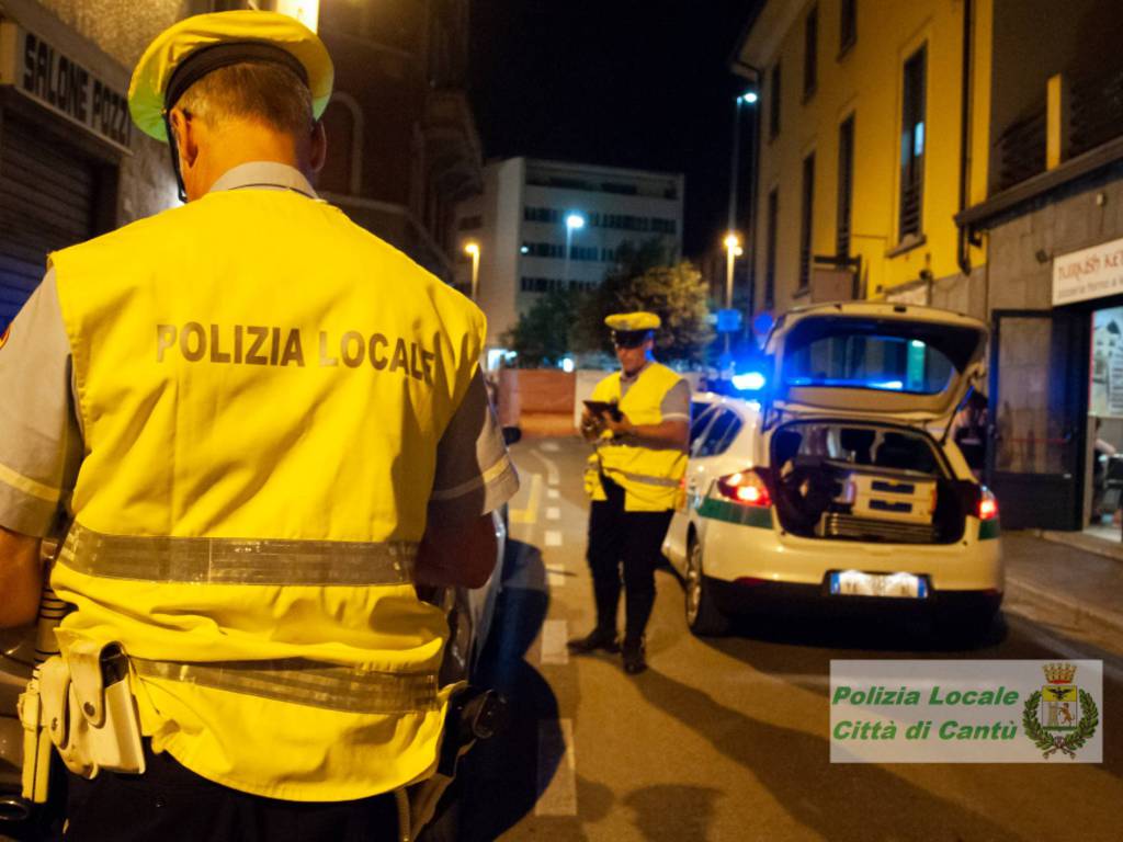 controlli strade di cantù mercoledì sera telelaser e verifiche polizia locale