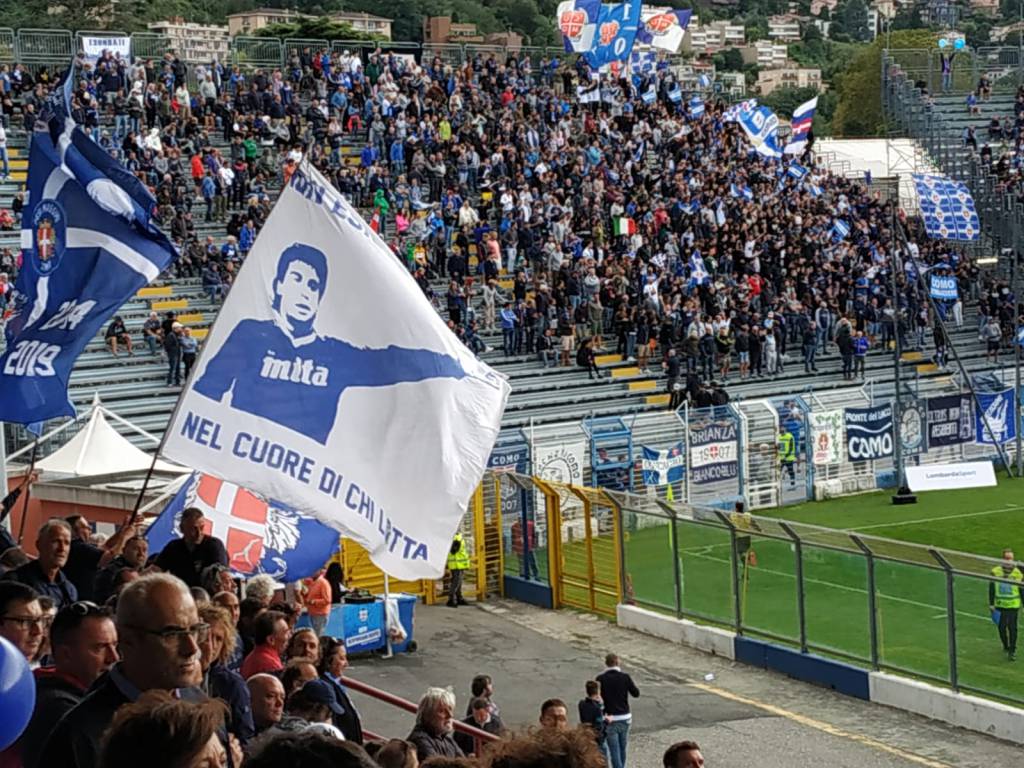 derby como monza sinigaglia tifosi berlusconi e marotta in tribuna