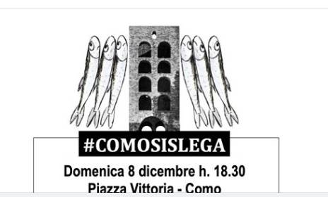 logo della manifestazione comosislega piazza vittoria d