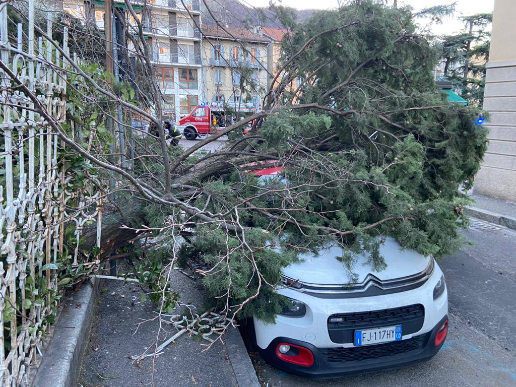 Il vento forte su Como: raffiche da paura, danni ed alberi caduti