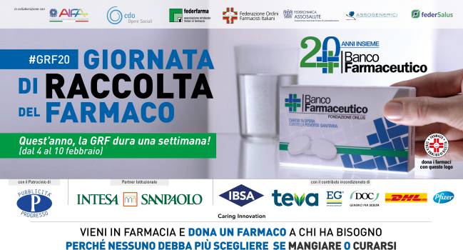 locandina raccolta del farmaco federfarma como