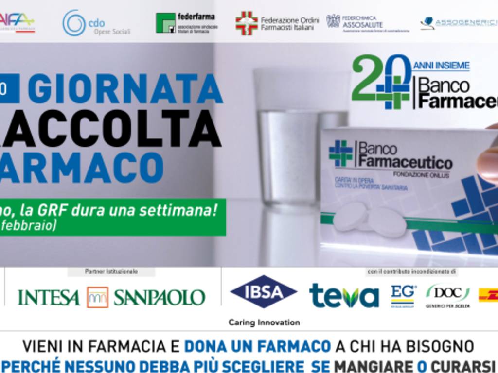 locandina raccolta del farmaco federfarma como