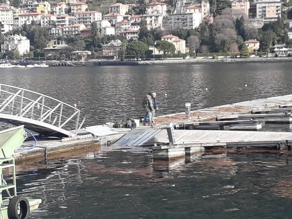 tregua del vento nel comasco, sistemazione danni strade e lago