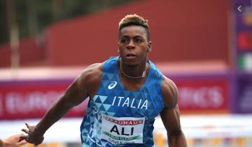 chituru ali in gara con maglia italia 60 ostacoli atletica