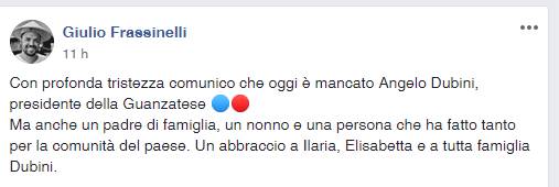 angelo dubini storico presidente guanzatese scomparso per coronavirus