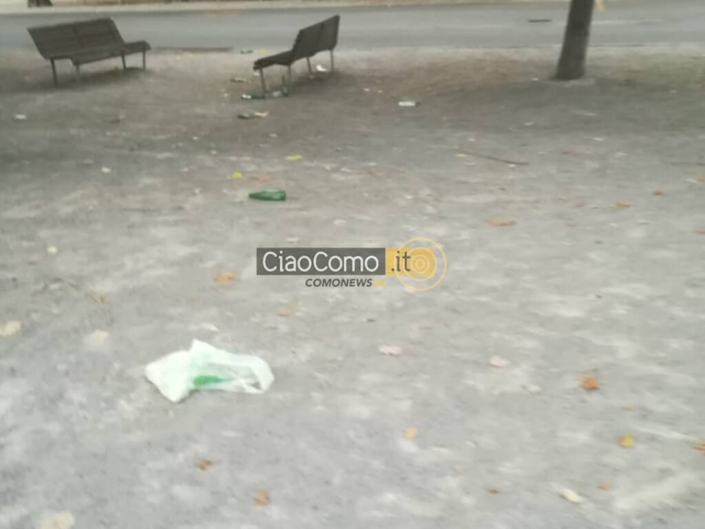 degrado piazza roma como per bivacchi persone e liti