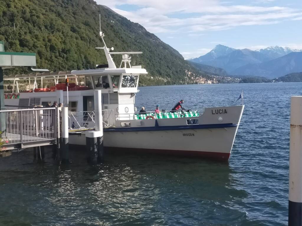 strada chiusa ad Argegno e navette in funzione