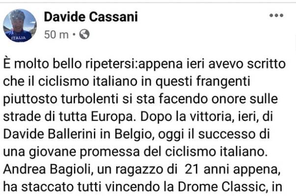 cc canturino ciclismo allenamento strade como, post cassani e davide ballerini