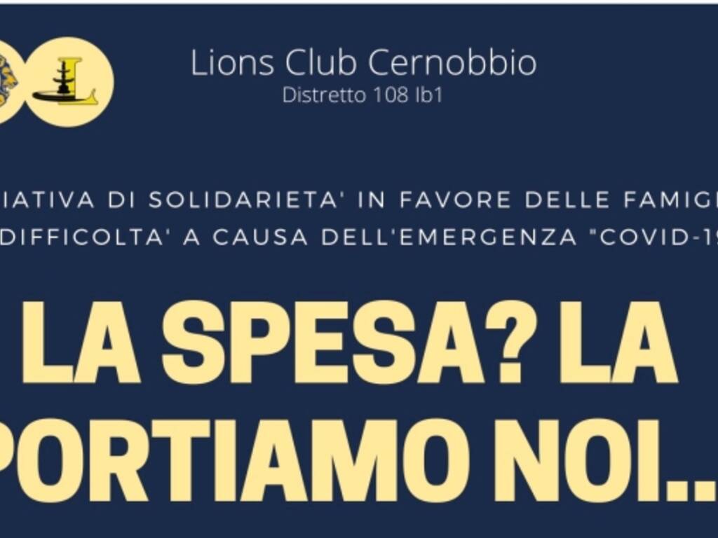 spesa solidale Lions club Cernobbio