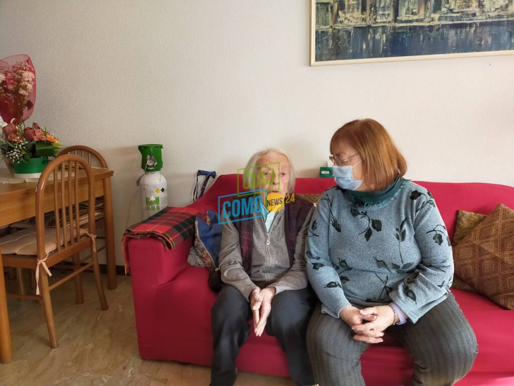 nicoletta vanini e sua figlia gabriella 100 anni nonnina di como