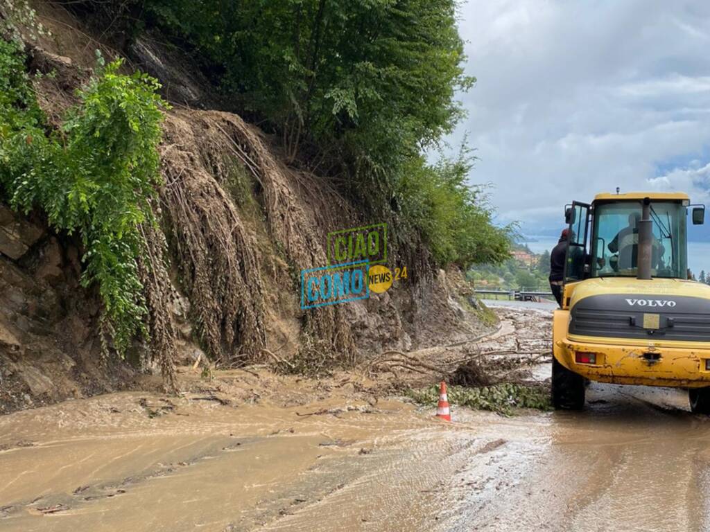 alluvione e frane, chiusa la provinciale per la Valle d'Intelvi per smottamento