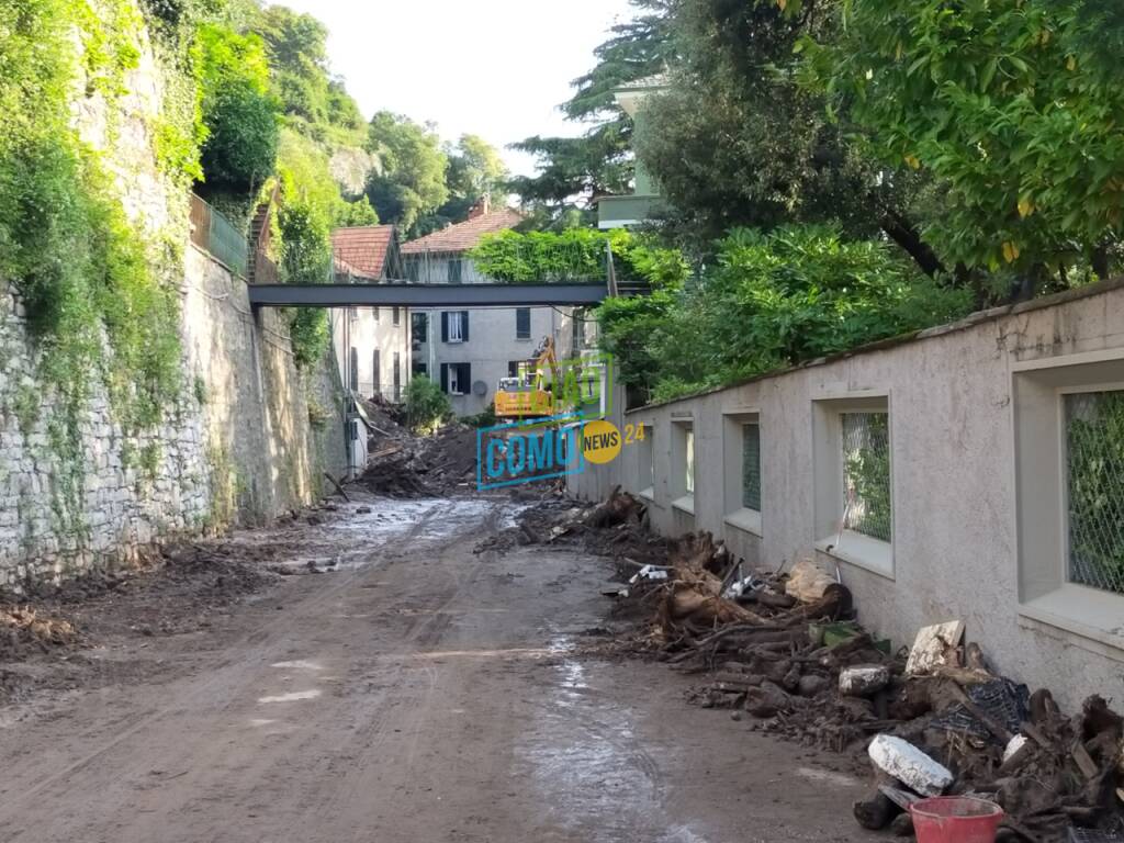 laglio vecchia regina chiusura per frana protezione civile