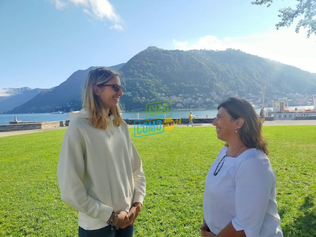 alessia trost e patrizia Bollinetti ag comense presentano un salto nel lago di domenica prossima