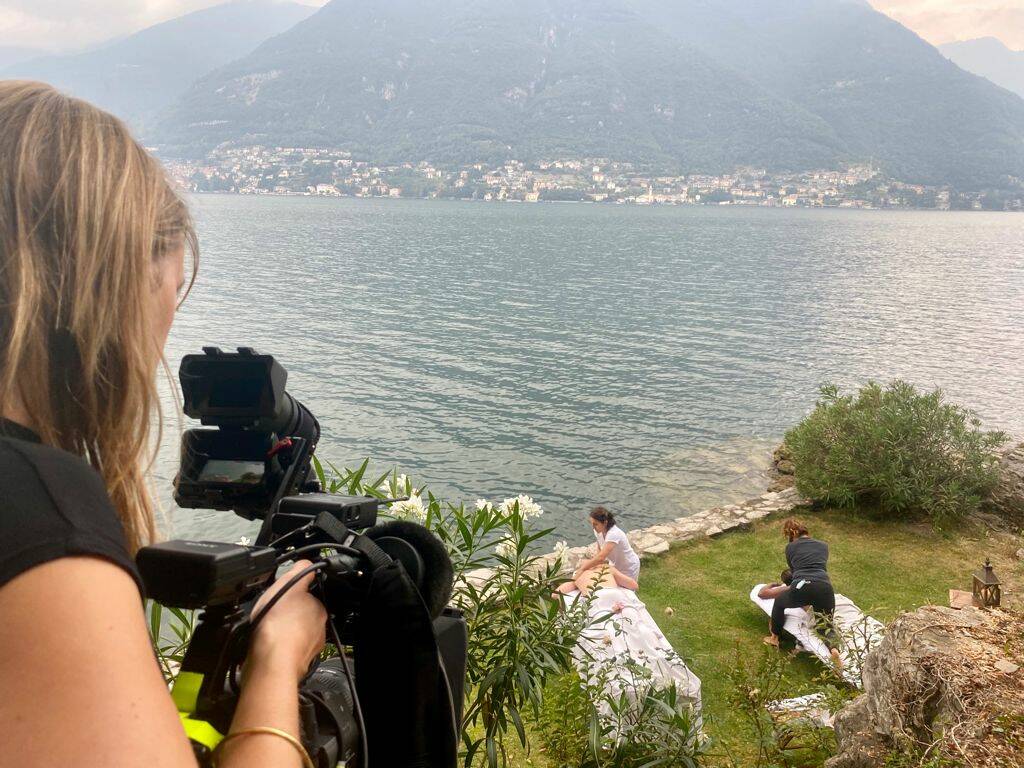 Riprese tv olandese sul lago di Como