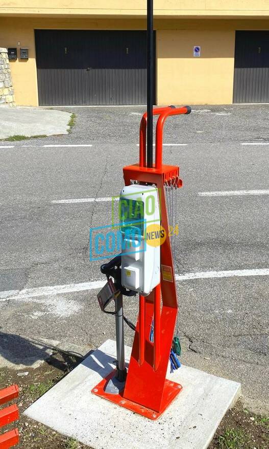 stazione di pit stop a dizzasco valle d'Intelvi per ciclisti in difficoltà