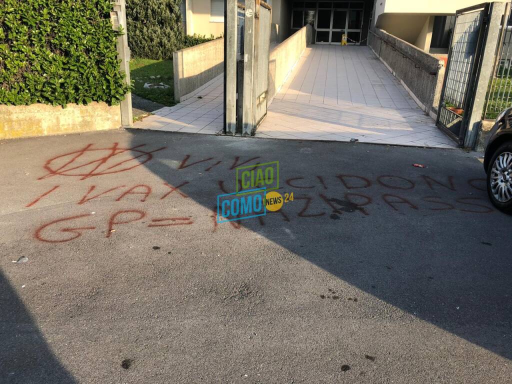 vandalismo vicino a scuole e asilo ad olgiate comasco dei no vax