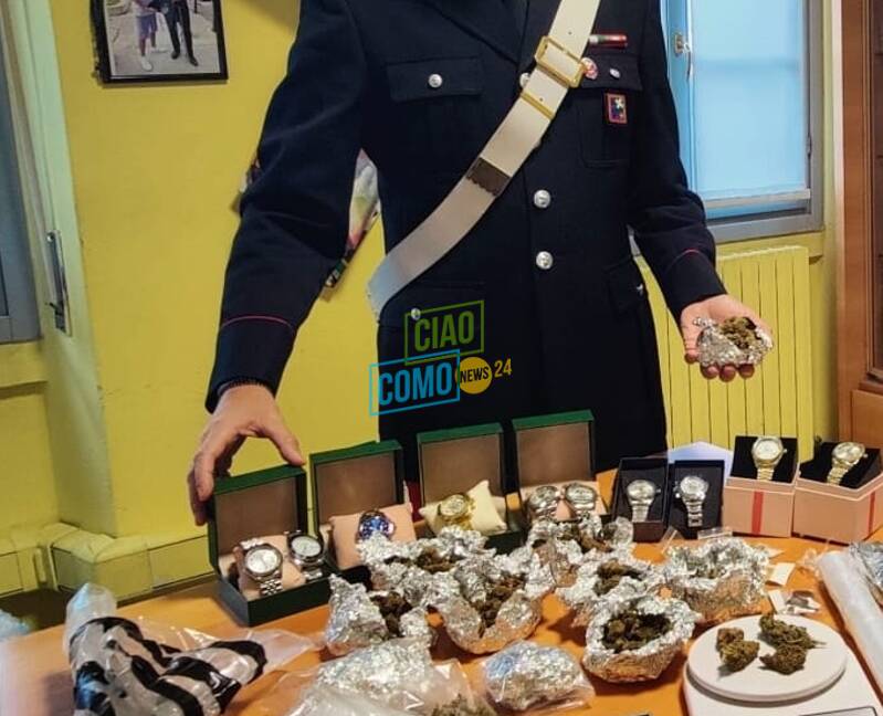 carabinieri mariano trovano droga e rolex falsi a casa di un giovane, arrestato