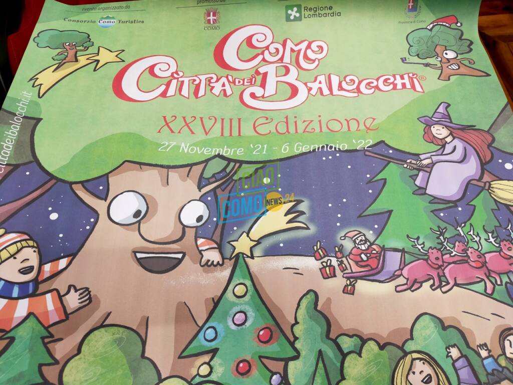 presentazione edizione 2021 città dei balocchi como locandina autorità sindaco brunati fermi