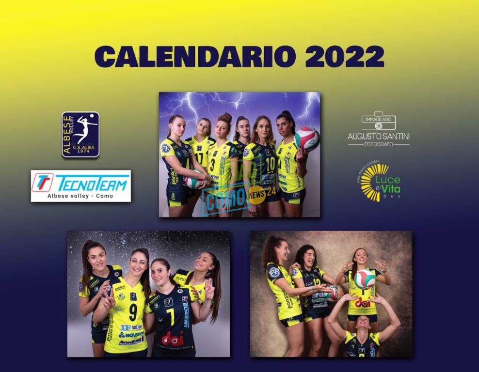 calendario delle ragazze cs alba albese per il 2022 con augusto santini