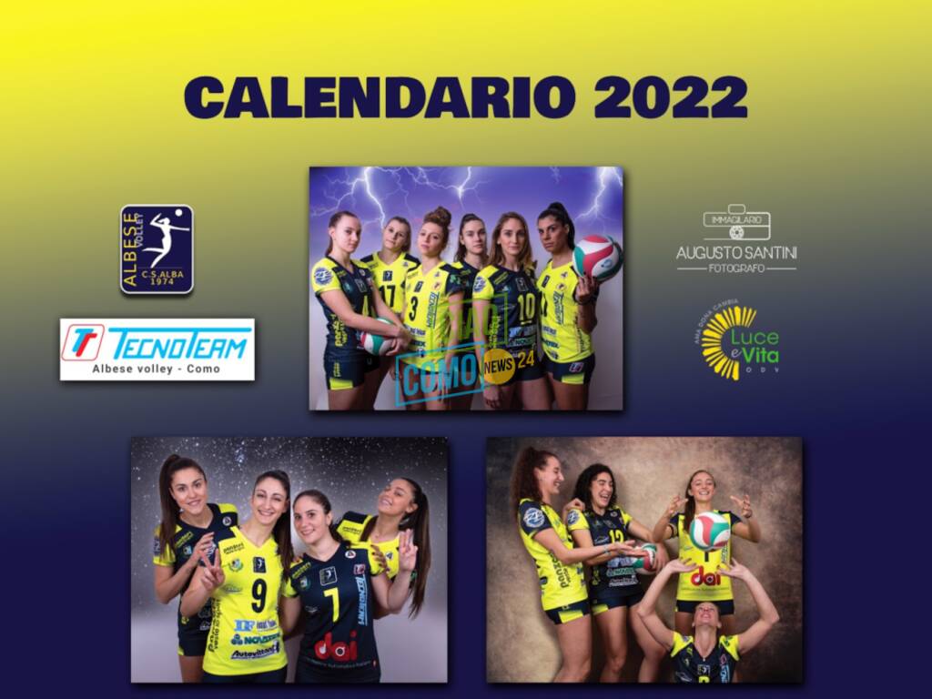 calendario delle ragazze cs alba albese per il 2022 con augusto santini