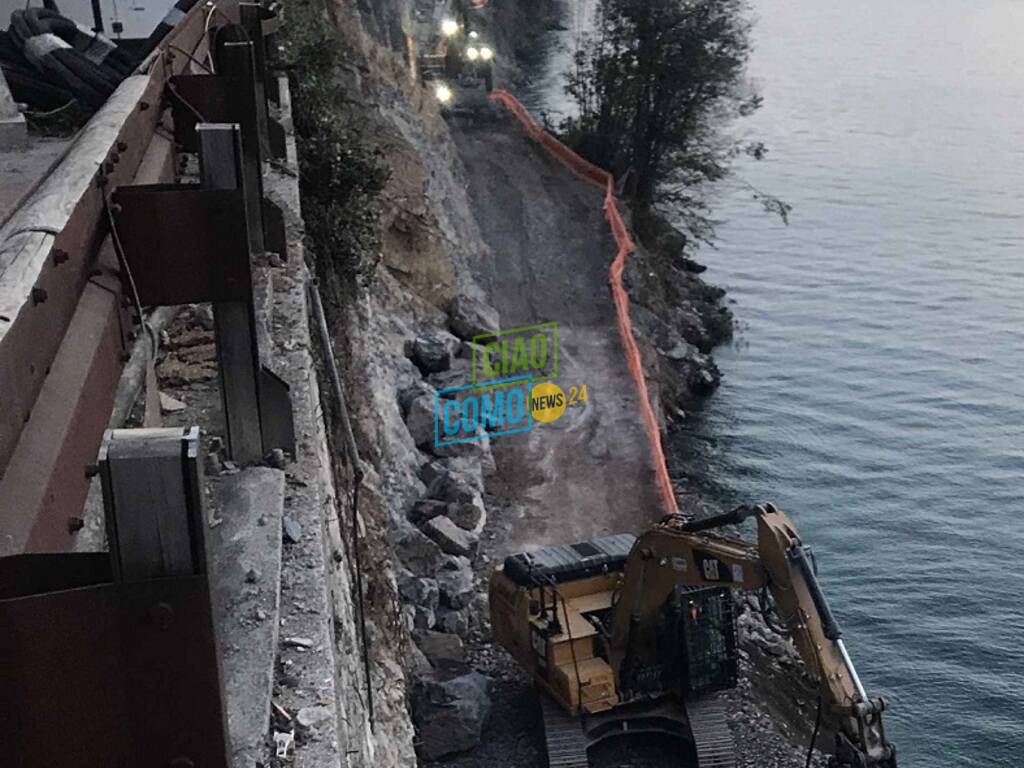 lavori variante tremezzina a colonno scavi cantiere