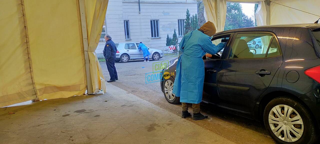 area tamponi como san martino auto coda oggi per test