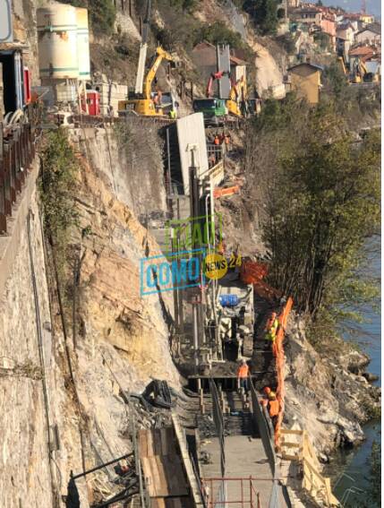 cantiere della variante tremezzina colonno immagini cantiere operai lavori