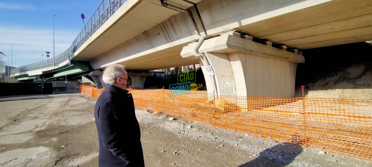 viadotto dei lavatoi sistemazione piloni nella zona sottostante visita con sindaco