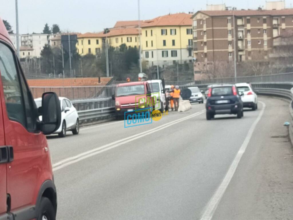 cantiere viadotto dei lavatoi cartelli e new yersey