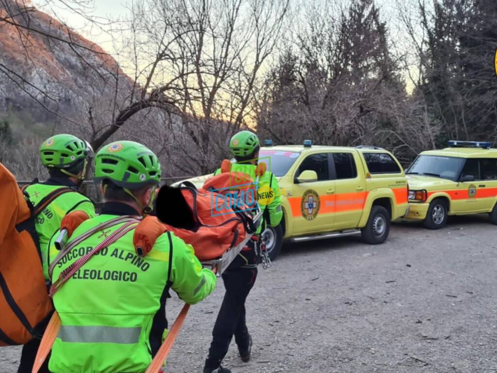 donna ferita terz'alpe di canzo soccorso alpino intervento