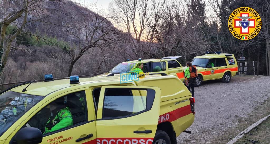 donna ferita terz'alpe di canzo soccorso alpino intervento