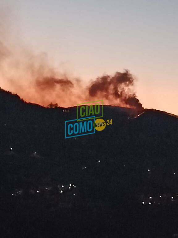 incendio sighignola alta valle intelvi pompieri fumo 