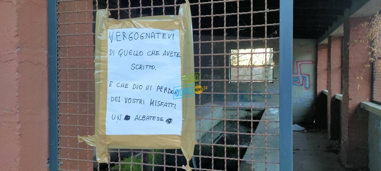 vandali albate scritte offensive al lavatoio via tagliamento