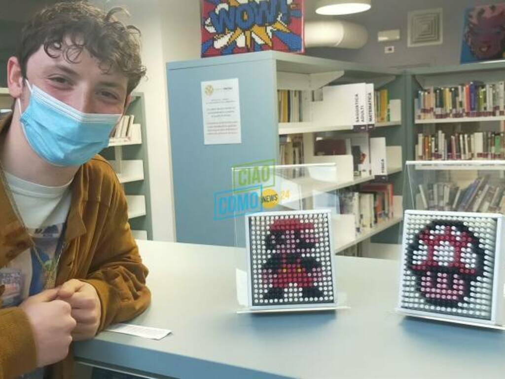 lorenzo cantaluppi e la sua mostra popandemicart alla biblioteca di lurate caccivio