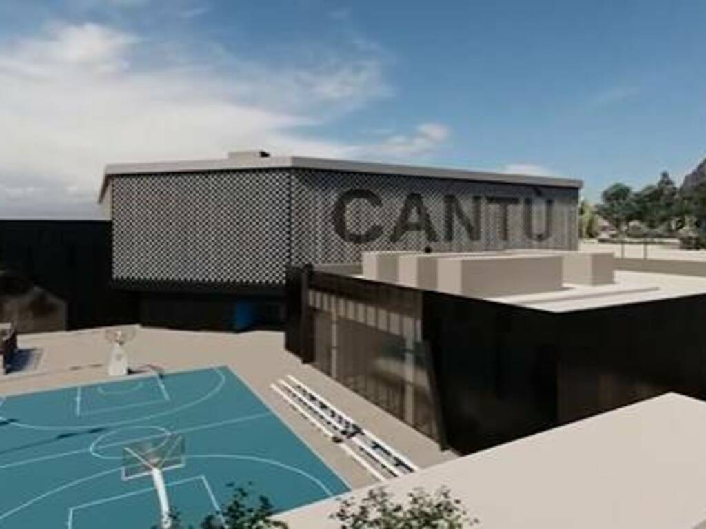 progetto cantù arena presentato dalla società alla serata amici di Como