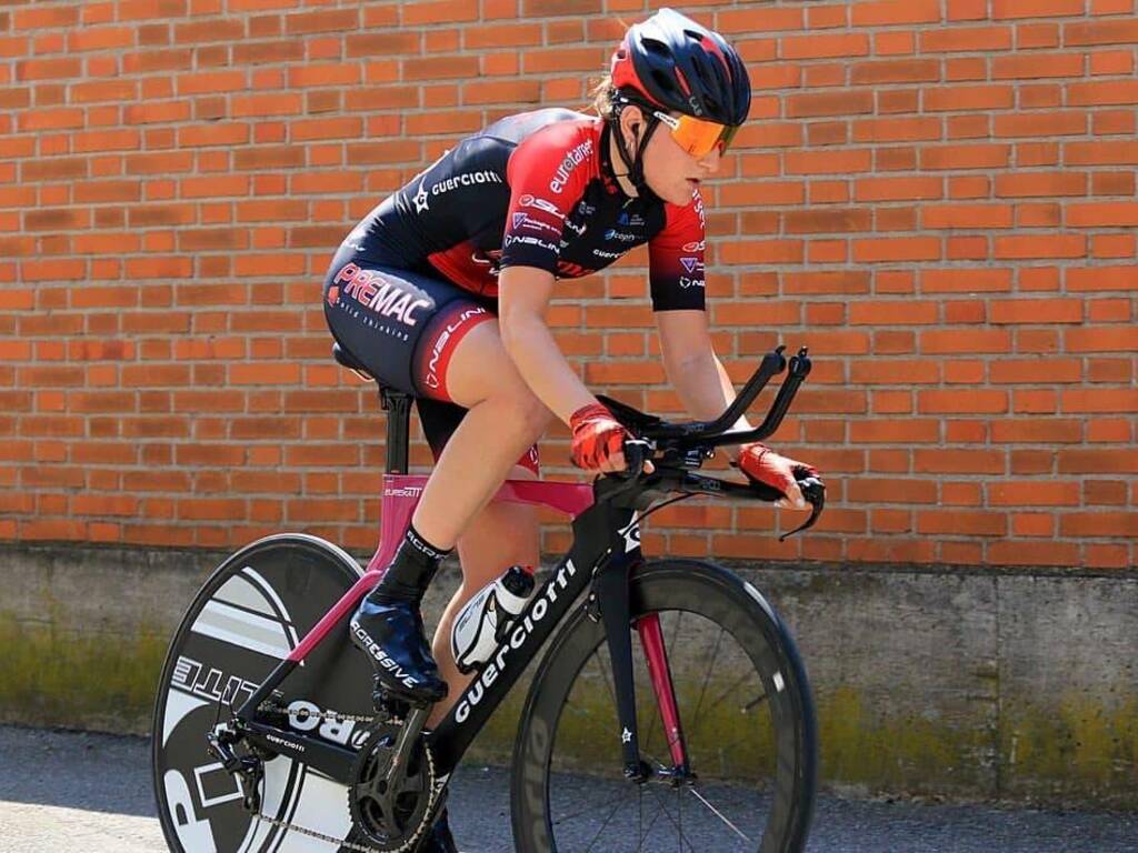 comasca alice gasparini medalia argentio crono regionale ciclismo donne