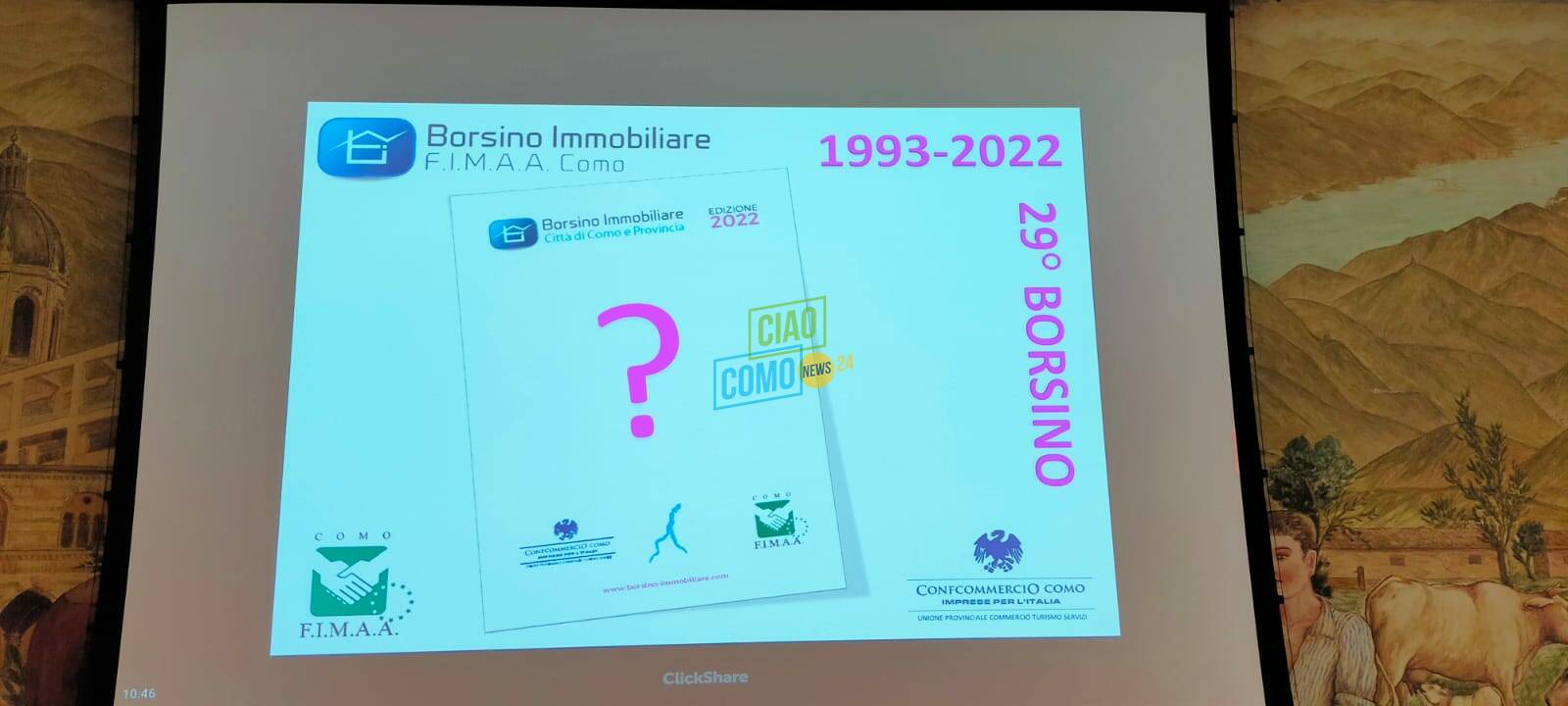 preserntazione borsino immobiliare comasco anno 2022 con Fimaa como